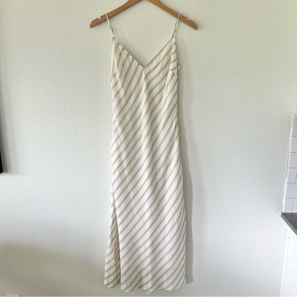 FRAME Striped Bias Cami Slip Dress - Picture 2 of 6